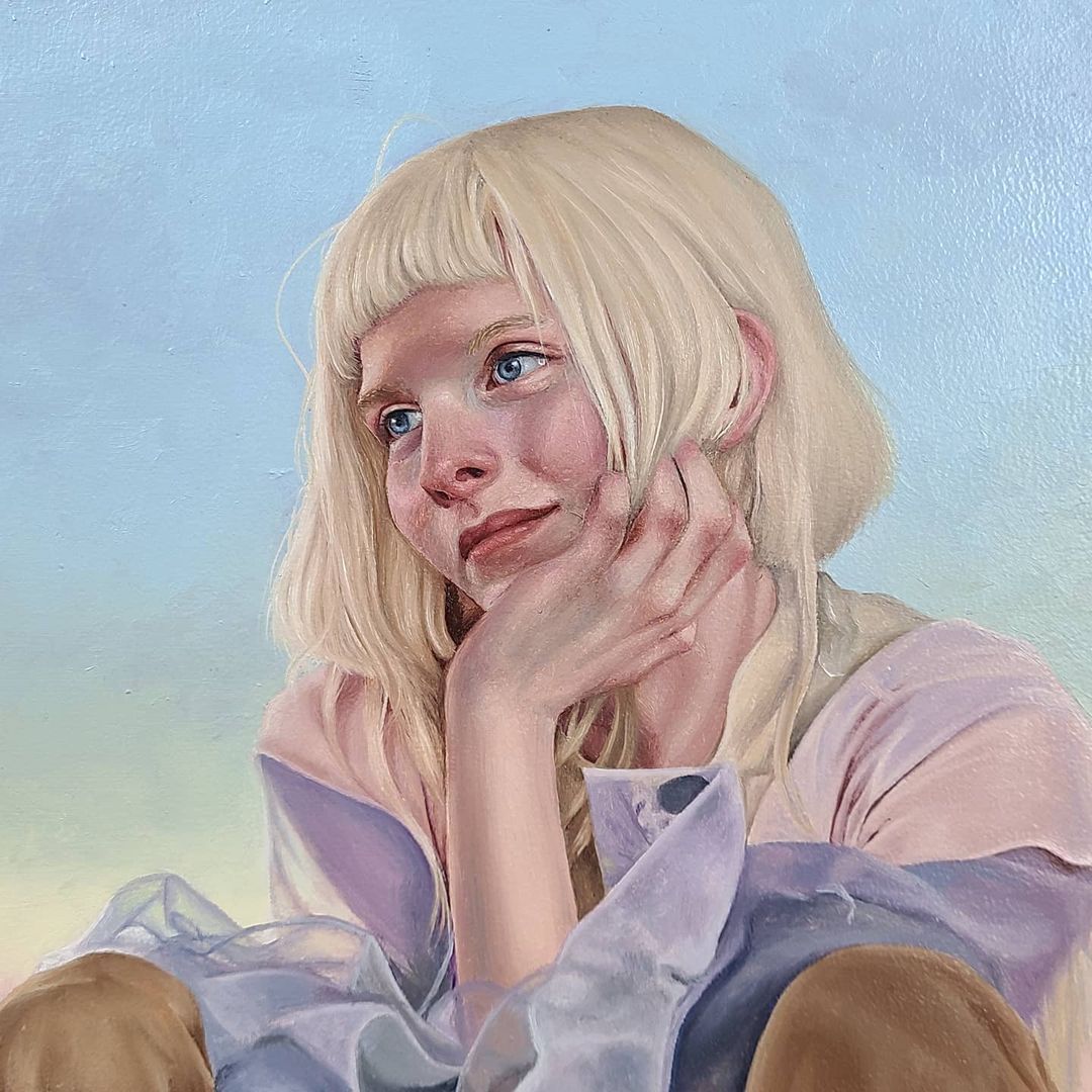 An incredible oil portrait of AURORA created and kindly shared by talented Brecca Brunis!  | artist’s insta |  | artist’