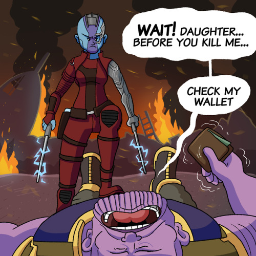 thanos preparing for endgame episode 8: nebula  This is my personal favorite. Please note Thanos&rsq
