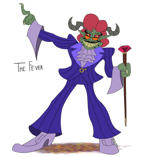 Concept art of Fever &ldquo;the boogieman&rdquo;. A true disco inferno demon. By night steal the nau