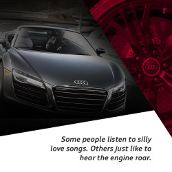 audiusa:  We made the car. Now it’s your turn to make it sing. Visit audi.us/wantanr8 on your desktop to edit a video for a chance to drive an R8.