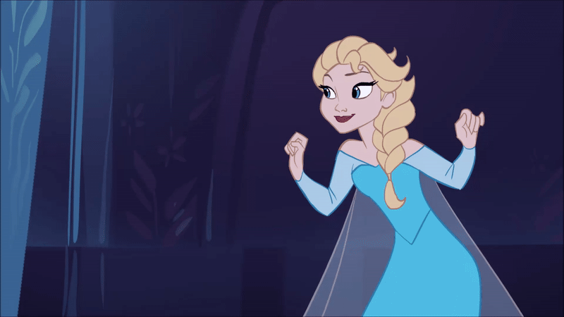 2d animated Elsa as a practice and because I wanted to see what she’d look like in that style