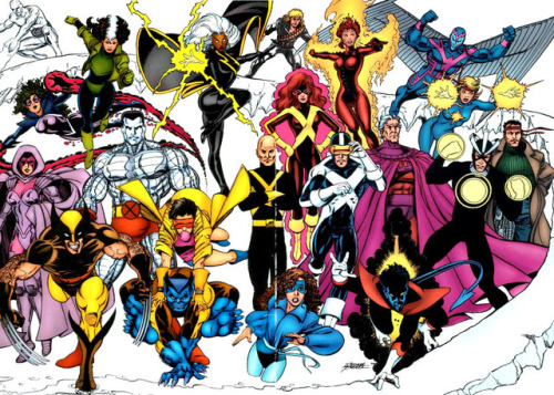 George Perez’s X-Men.Judging by the look and roster, this must have been shortly before the Au