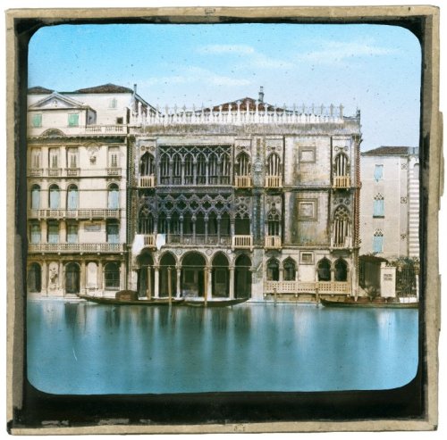 Milan, Rome &amp; Venice, Glass-plate slide for a magic-lantern show, from the Stanley Cavaye Collec