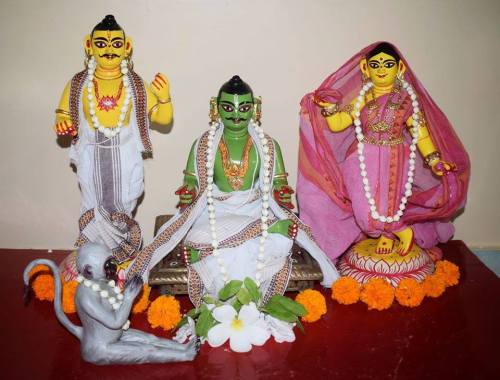 Sita, Rama, Lakshmana and Hanuman, Bengal, photo by Akashjyoti Dey