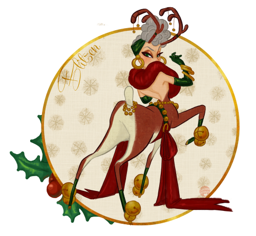 slbtumblng:  savannahalexandraart:    You know Dasher, and Dancer, andPrancer, and Vixen,Comet, and Cupid, andDonner and BlitzenBut do you recallThe most famous reindeer of allRudolph, the red-nosed reindeer!!    I can finally post what I’ve been