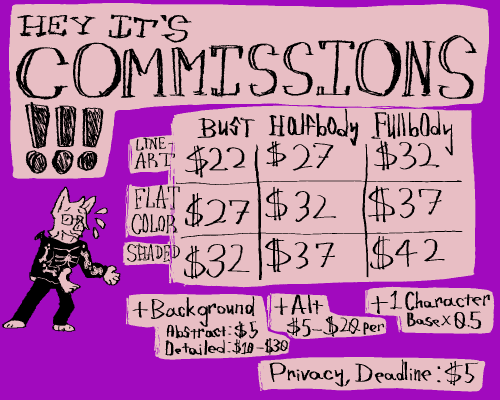 Oh Hey! My Commissions Are Open!