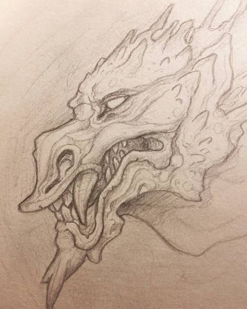 Sketch Of Some Sort Of Dragon. #mosstroll #monster #creature #art #dragon #sketch