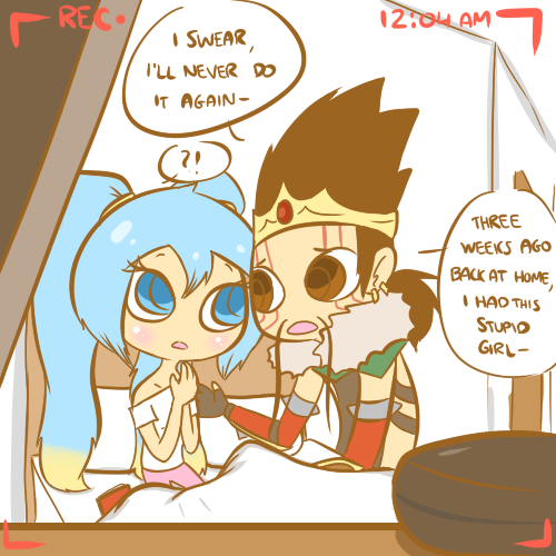 zulidoodles:  [[Based on: link WARNING: Prank pulled by professional douchebag Draven! Do not attempt on real significant other!]] 