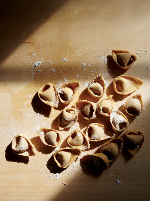 Tortellone di Zucca serves 4 Filling: 1 kabocha squash, quartered, seeds cleaned out, roasted dry at