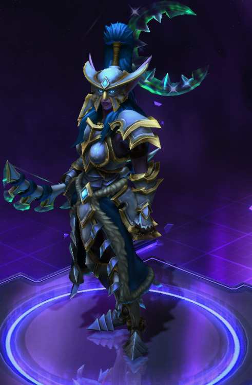 hero-of-the-storm:  Alternative Skins  Tyrande Whisperwind - WarcraftWarden Tyrande “ Ever since they were children, Tyrande had known her fate was bound to that of Malfurion’s. Now, she would serve as his warden, and for his betrayal the sentence