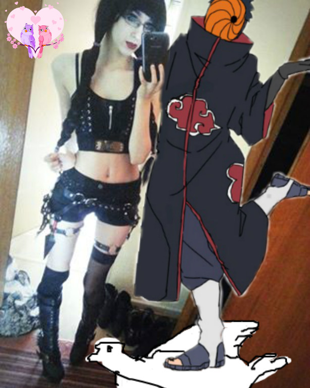 rotten-personality:  me and my bae  aint he cute?♥ saranghae obitoooooo QwQ♥♥