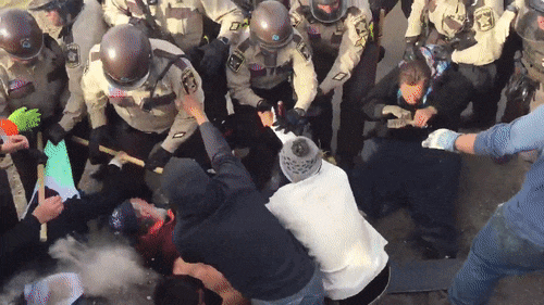 thingstolovefor:Militarized Police and National Guard Attack #NoDAPL Protest Camp If this doesn’t op