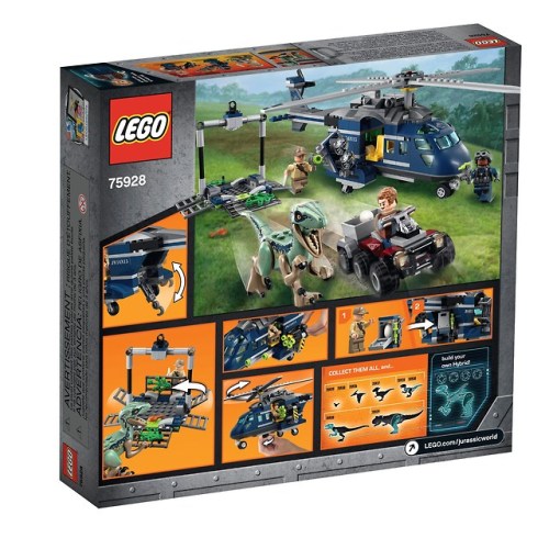 LEGO Jurassic World Fallen Kingdom- 75928 Blue’s Helicopter Pursuit $39.99 | 397 pieces | Ages
