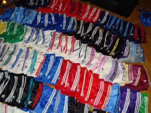 marcoumbro: adidas-n-stuff:I counted near to 100 shorts here, to the owner of these shorts….you fuck