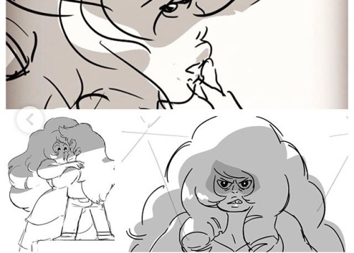 crewniverse-tweets:Some of Susan Egans favorite Pink Diamond and Rose Quartz drawing from Rebecca Su
