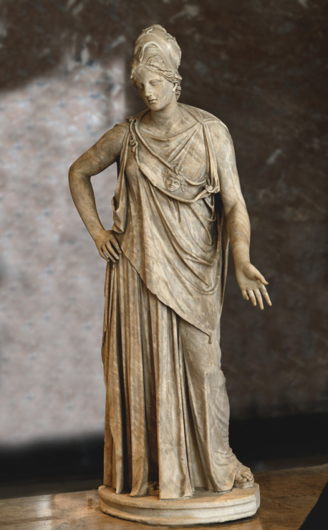 theancientwayoflife:~ Athena (so-called “Athena Mattei”).Culture/Date: Roman (?) copy ca. 100 B.C. a