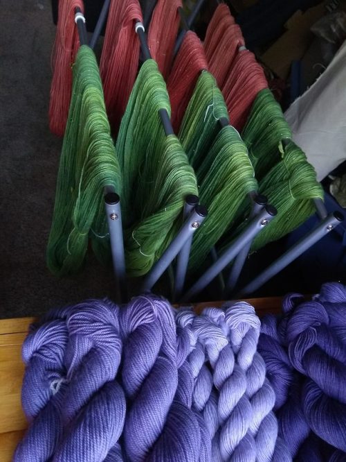 Summer is for garden gathering and making pretty yarn.