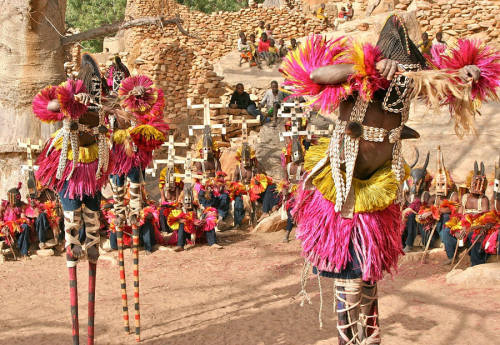 The culture of Dogon people in Mali.