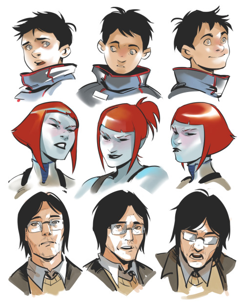 had so much fun drawing all these Descender faces^^