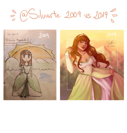 I redrew some art from 2009. I was 11 back then and only drew princesses. I got this from a sketchbo