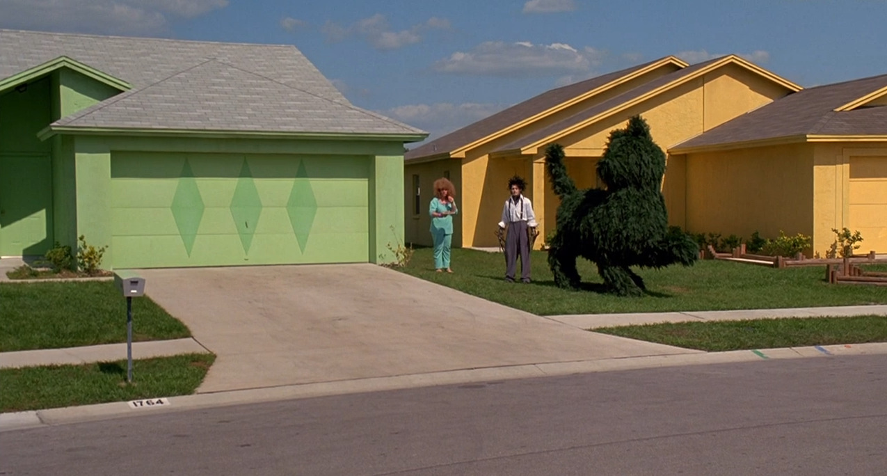 filmap:  Edward ScissorhandsTim Burton. 1990 Peg’s neighborhoodTinsmith Circle,