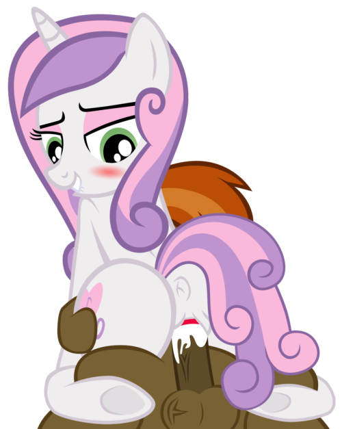 fluttershy-clop-blog:  Sweetie Belle x Button Mash (Requested)  FOCKING LOVES THIS ARTS 