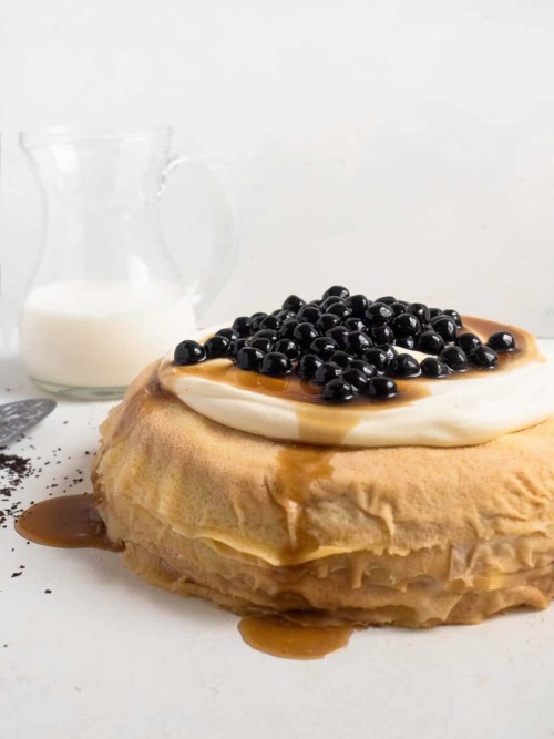 sweetoothgirl: Brown Sugar Boba Crepe Cake