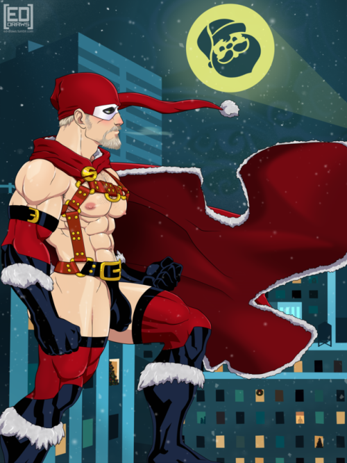 lap of justice*fan art of @byronpowerart character Super-Claus.If you’re not following Byron on all 