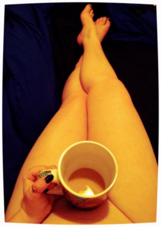 Naked Women Drinking Coffee