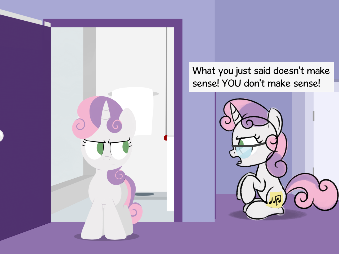 sweetiebellesbandb:  PCSB: And take off my glasses!  *giggles*
