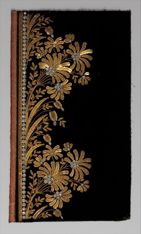 fashionsfromhistory:Embroidery sample for a man’s suit1800-1815The MET