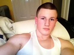 Freycamisolepublic:  Str8Boy Revealed, Face, White Beater And White Underpants  N