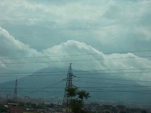 Landscapes, clouds &amp; pines in Italy, Naples area. Feat.: Vezuvius volcano in clouds (fot. 2)