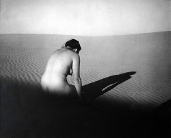 vivipiuomeno1:Max Dupain (Australian, 1911-1992) Nude Kneeling In Sand Dune, Cronulla - 1938. silver gelatin