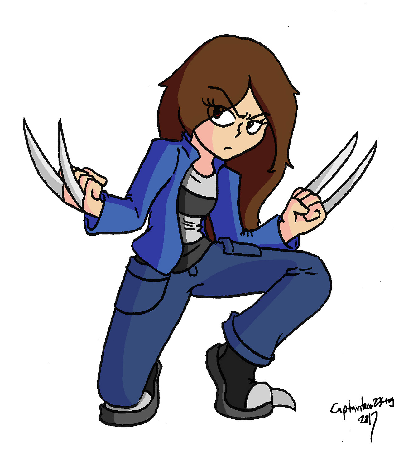 I finally saw Logan the other day, and I felt the need to draw Laura/X-23. I really