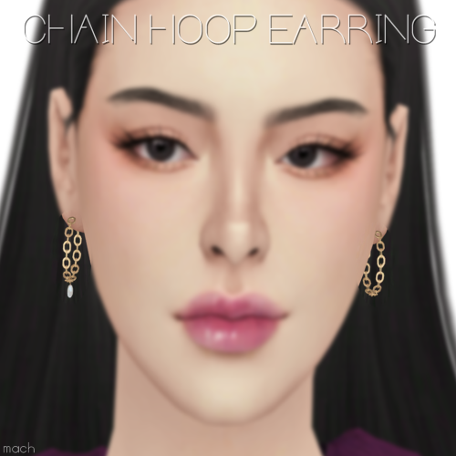 [mach] Chain Hoop EarringNew mesh6 swatchesHQ compatible※If you downloaded previous version,you shou