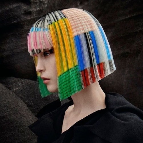 plastolux: caroletanenbaumVerifiedFrom Gill in Wonderland. Hair as Art. #hair #haircolor #plaidhair 