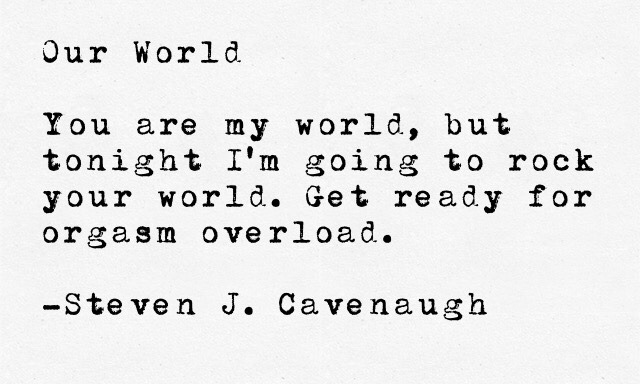 scavenaugh:  Our World  ❤️🌺😂
