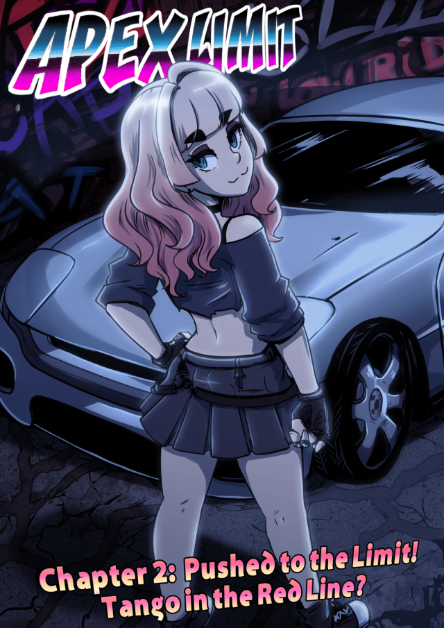 I have big news! ✨✨✨Apex Limit is now available on my Patreon! Experience the strangely homoerotic world of street racing with my comic! Witness the drama of a bunch of goofy lesbians as they drift their way into friendships and love… Watch