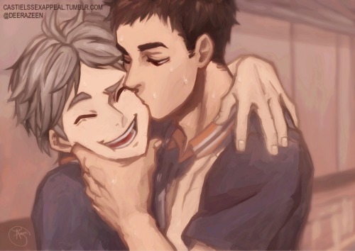 castielssexappeal: Victory Kiss ASDFASDF DAISUGAAAA  ♥  for  loulock ♥ 