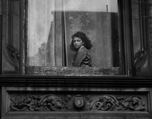 secretcinema1: Girl in Harlem Window, New York, 1948, Harold Feinstein