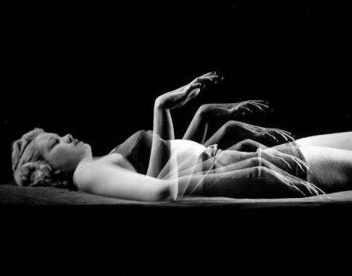 foxesinbreeches: How To Sleep by Gjon Mili, New York, 1943 Model lying on back demonstrating tense b