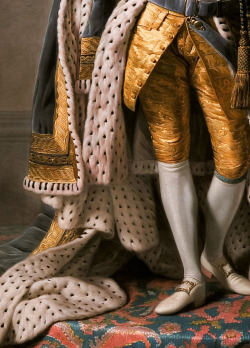 Allan Ramsay,King George III in coronation robes,detail,c.1765.