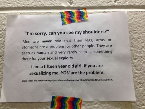 radicalmuscle:housewifeswag:harrysflaccidcock:Someone at my school made these in response to my prin
