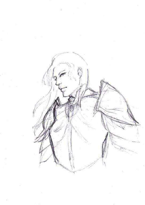 askfeanor:Eönwë, herald of Manwë.Shitty sketch and shitty scanner. Also, armor: faile