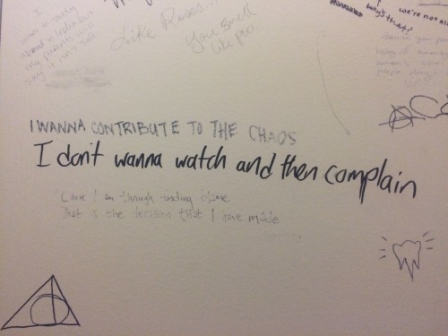 fondriere:The only good part of today was finding that people finished my TFB lyrics on the bathroom stall