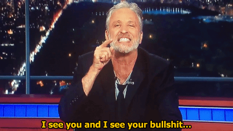 Porn Pics thingstolovefor:  Jon Stewart had a few words