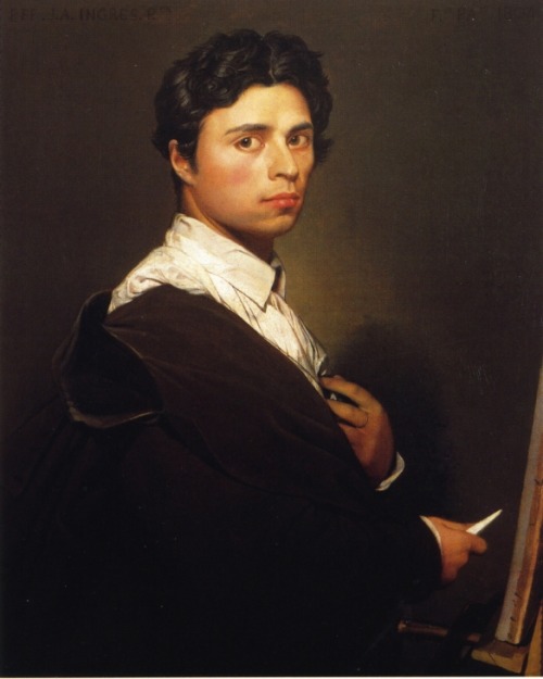 jean-auguste-dominique-ingres:Self-Portrait at the Age of 24, 1804, Jean-Auguste-Dominique IngresMed