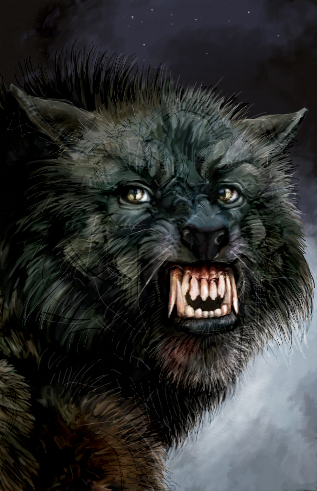wolfmonsters:  &ldquo;Cycle of the Werewolf&rdquo; art by Peter Stan