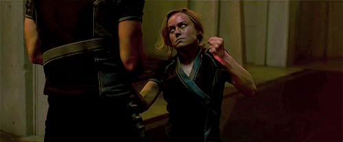 bisteverogers:Control it.Brie Larson and Jude Law in Captain Marvel (2019) (dir. Anna Boden and Ryan